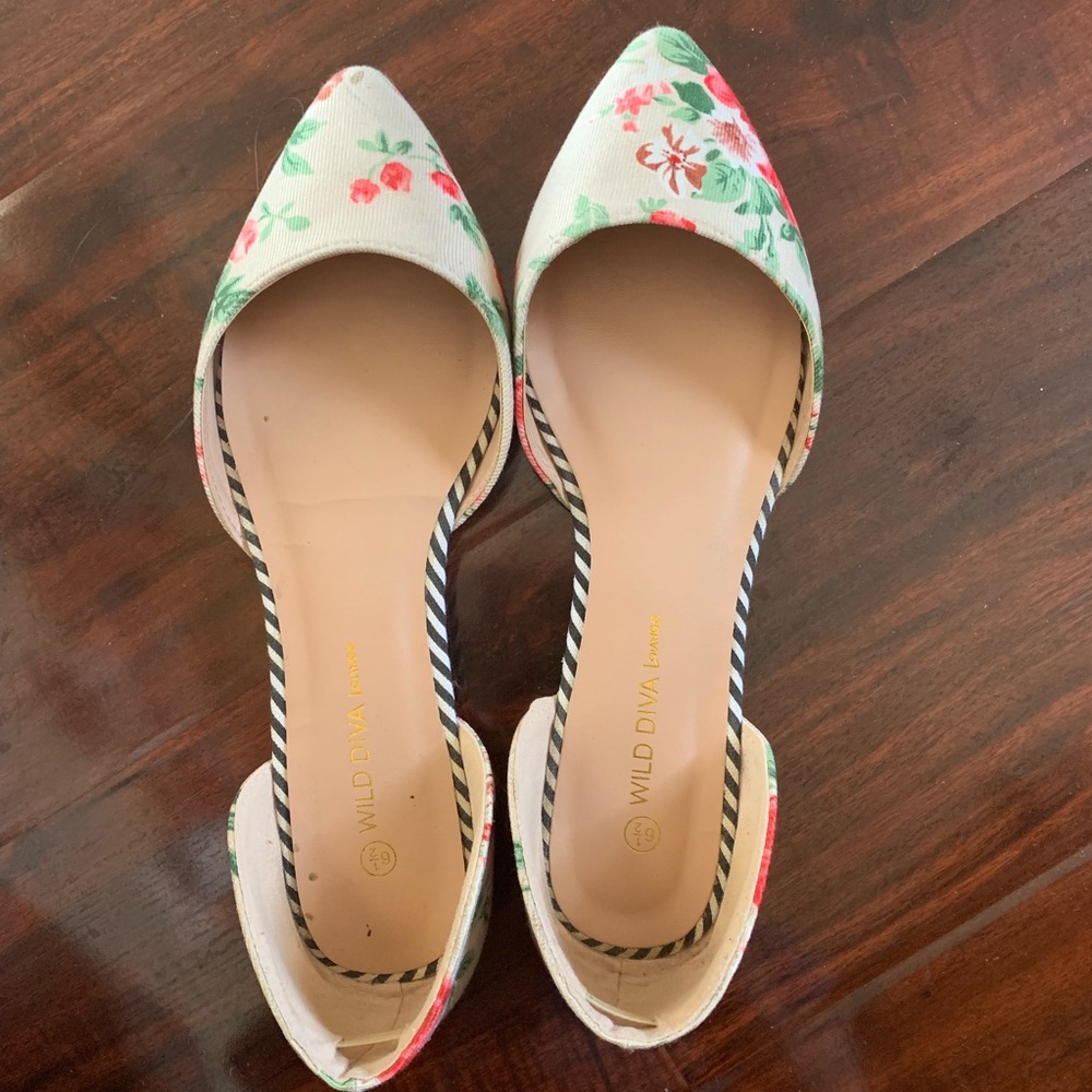 Floral d’orsay flats